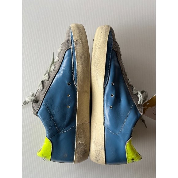 Golden Goose "Superstar" Blue, Gray & Yellow Sneakers, Size 6 (US) 36 (IT) - Picture 7 of 11